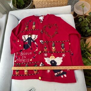 Red Christmas Teacher Cardigan
